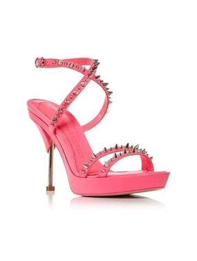 Alexander McQueen Platform Studded Strappy Sandals Metallic Pink EU 36 NWT $950